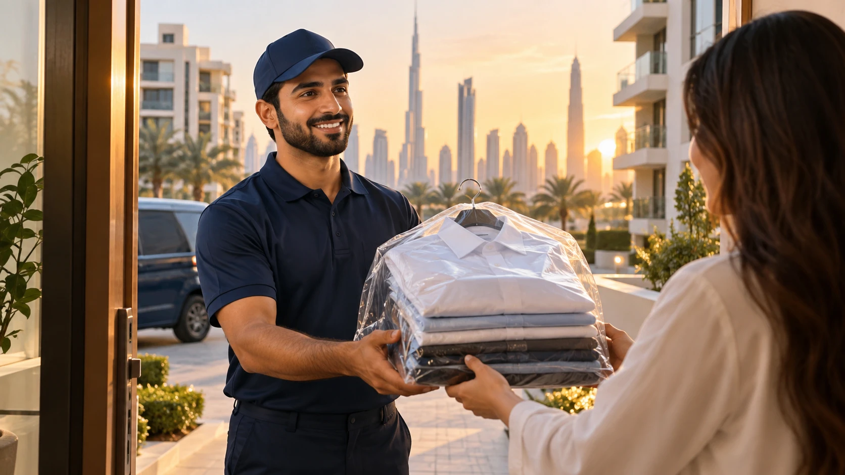 Laundry pickup and delivery in Dubai